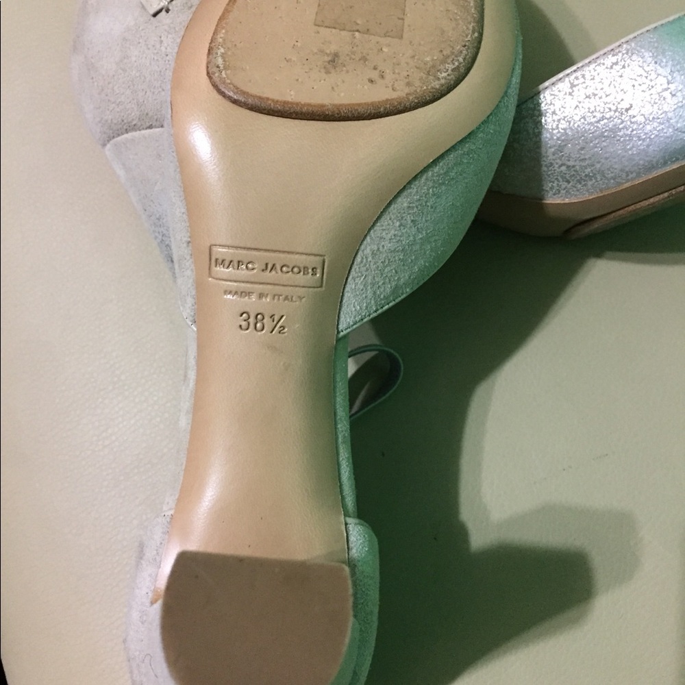 Authentic Marc Jacob Mary Jane silver shoe SZ 38.5 y2k - Picture 3 of 5